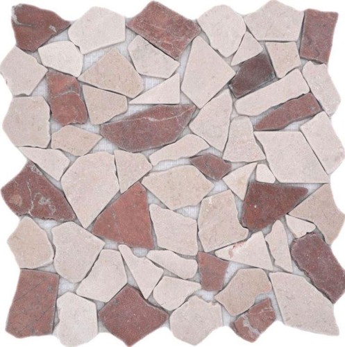 Mosaïque marbre pierre - pierre, rouge