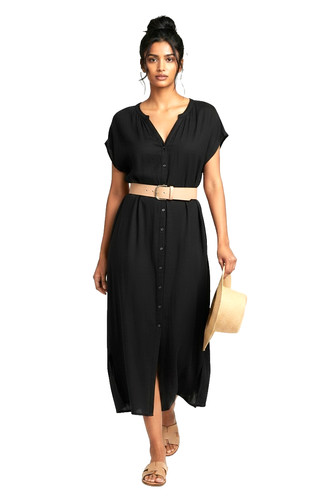 Loft beach crinkle caftan - loft, midi