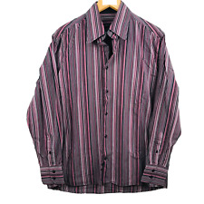 Brice chemise homme taille 4 rayures XL violet 100% Coton mans stripe shirt mens