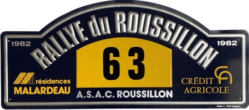 Ancienne plaque rallye - , du