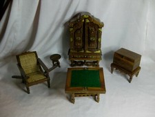 8 répliques TABLE de JEUX pliable BUFFET CHAISE longue TABOURET COFFRE VAISSELLE