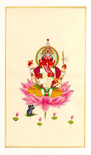 Peinture hindoue ganesha - de,
