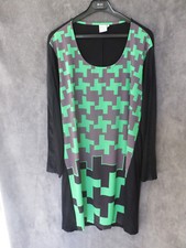 ROBE PULL NOIR ET VERT FLUIDE