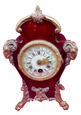 pendule de table cartel, bronze doré, napoléon 3