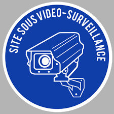 VIDEO SURVEILLANCE CAMERA PROTECTION 9cm AUTOCOLLANT STICKER (VA056)