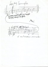Serge GAINSBOURG - Manuscrit