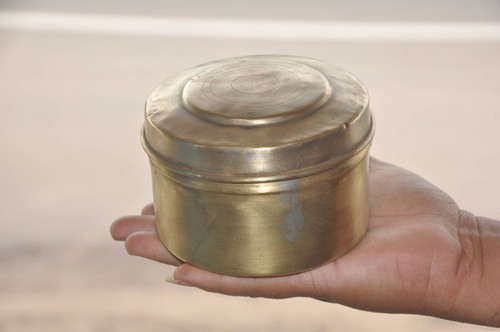 Boîte pain ronde laiton - ronde, en