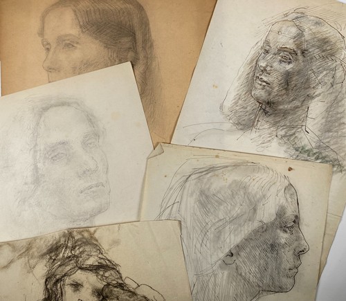 Dessins anciens fusain - , 5