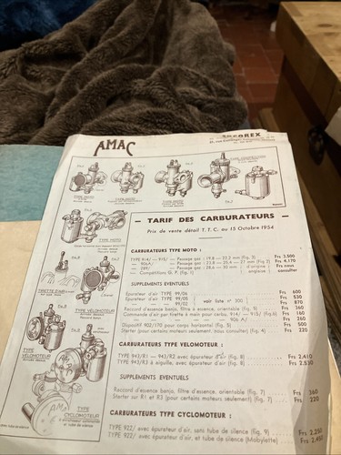 Ancien feuillet tarif - ancien,