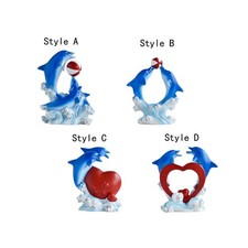 Figurine de Dauphin En Résine, Décoration pour Bureau et Maison, Sculpture