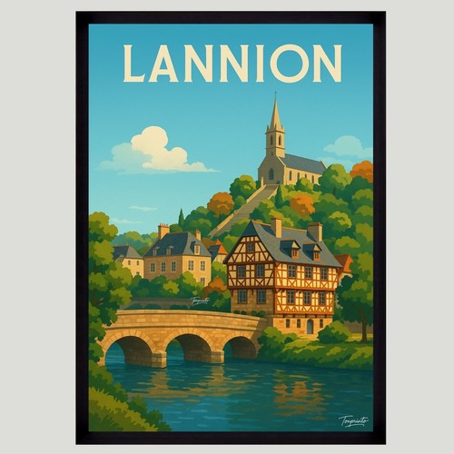 Affiche poster mural lannion - affiche,