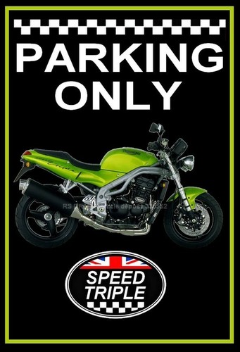 Plaque parking only triumph - parking,