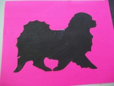 Gaiting Tibetan Spaniel Car Magnet Hand Cut and Painted U pick style color