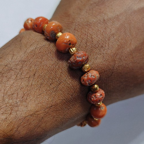 Bracelet corail orange italien