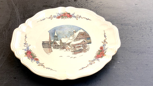 Ancien plat obernai loux - plat,