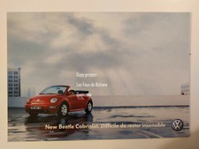 NEW BEETLE CABRIOLET COCCINELLE VW pub carte postale 