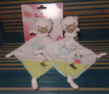 NO1 / lot 2 doudou chat ours