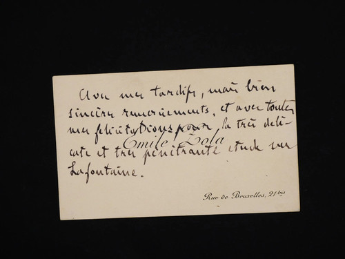 Emile zola carte de - emile, visite
