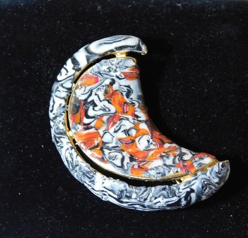 Broche émaillée vintage - broche,