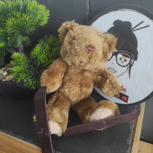 Peluche doudou ours marron ski - doudou,