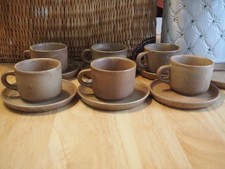 6 tasses à café & soucoupes