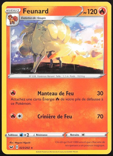 Carte pokémon feunard 023 - pokémon,