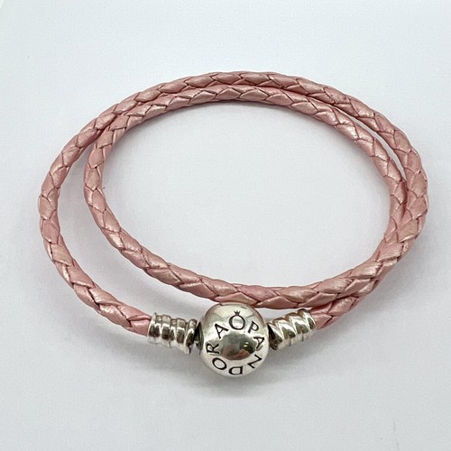 Bracelet pandora cuir rose - bracelet,