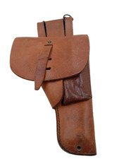 CBR/05/2025(REFA240D) Bel étui de pistolet revolver en cuir armée officier