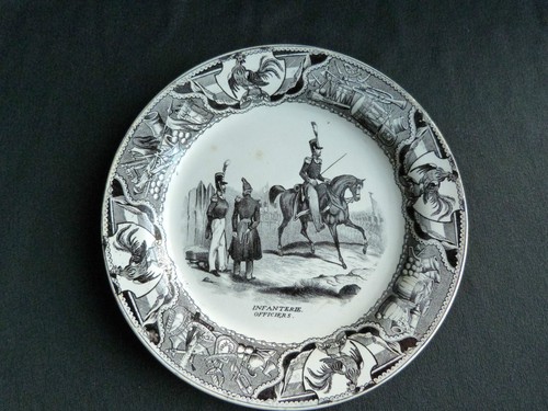 Assiette faïence creil - faïence,