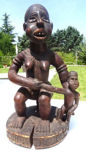 Statue maternité kongo - statue,