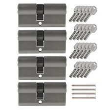 4X Cylindre Profil 65Mm 30/35 20X Clés De Porte Cylindre Serrure À Clé Identique