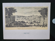 Menu Paquebot LIBERTÉ Diverses vues du Château de Versailles 1957 *19