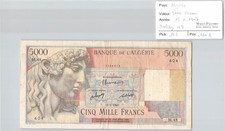 BILLET ALGERIE - 5000 FRANCS -