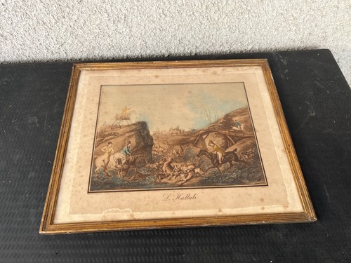 Gravure hallali - “l’hallali”, –