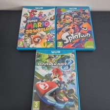 Lot de 3 jeux Nintendo Wii U splatoon mariokart 8 Super Mario 3D World