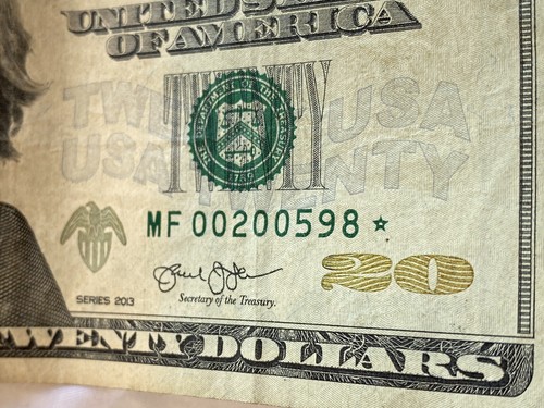 Rare dollar star note bill - dollar,