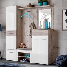 Ensemble Dressing "Gustavo VI" 200cm Naturel & Blanc