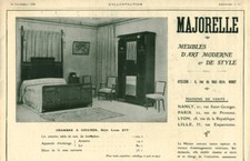 Publicité ancienne meubles d'art Majorelle 1908 issue de magazine