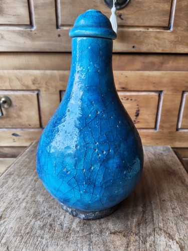 Pot antique émaillée bleu - Émaillée,