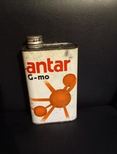 bidon huile Vintage Antar G-mo Motor Oil Metal Can Bidonbidon vide garage 