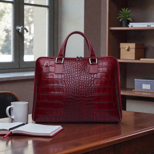 Sac cuir imprimé crocodile - sac, en