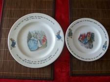 ? Lot de 2 assiettes illustrées – Beatrix Potter "Peter Rabbit" – 25 cm & 20 cm