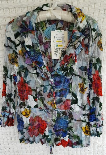 Jacket floral printed mesh