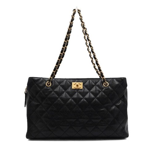 Chanel sac shopping cuir de - en,