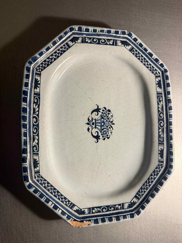 Plat octogonal faïence de - faïence,