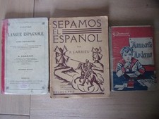 lot 3 Livres scolaires anciens  : Espagnol