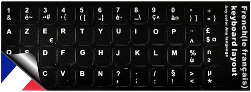 Autocollant clavier azerty - autocollant,