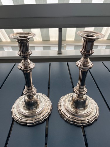 Paire flambeaux argent - flambeaux,