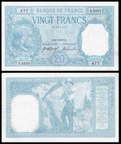 Billet france 20 francs - billet,