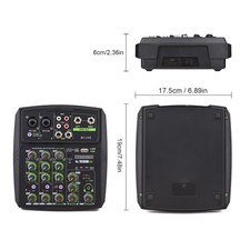 Console De Mixage Audio 4 Canaux USB BT Pour Karaoke Live Broadcast